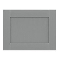 GoodHome Alpinia Matt Slate Grey Painted Wood Effect Shaker Appliance Cabinet door (W)600mm (H)453mm (T)18mm