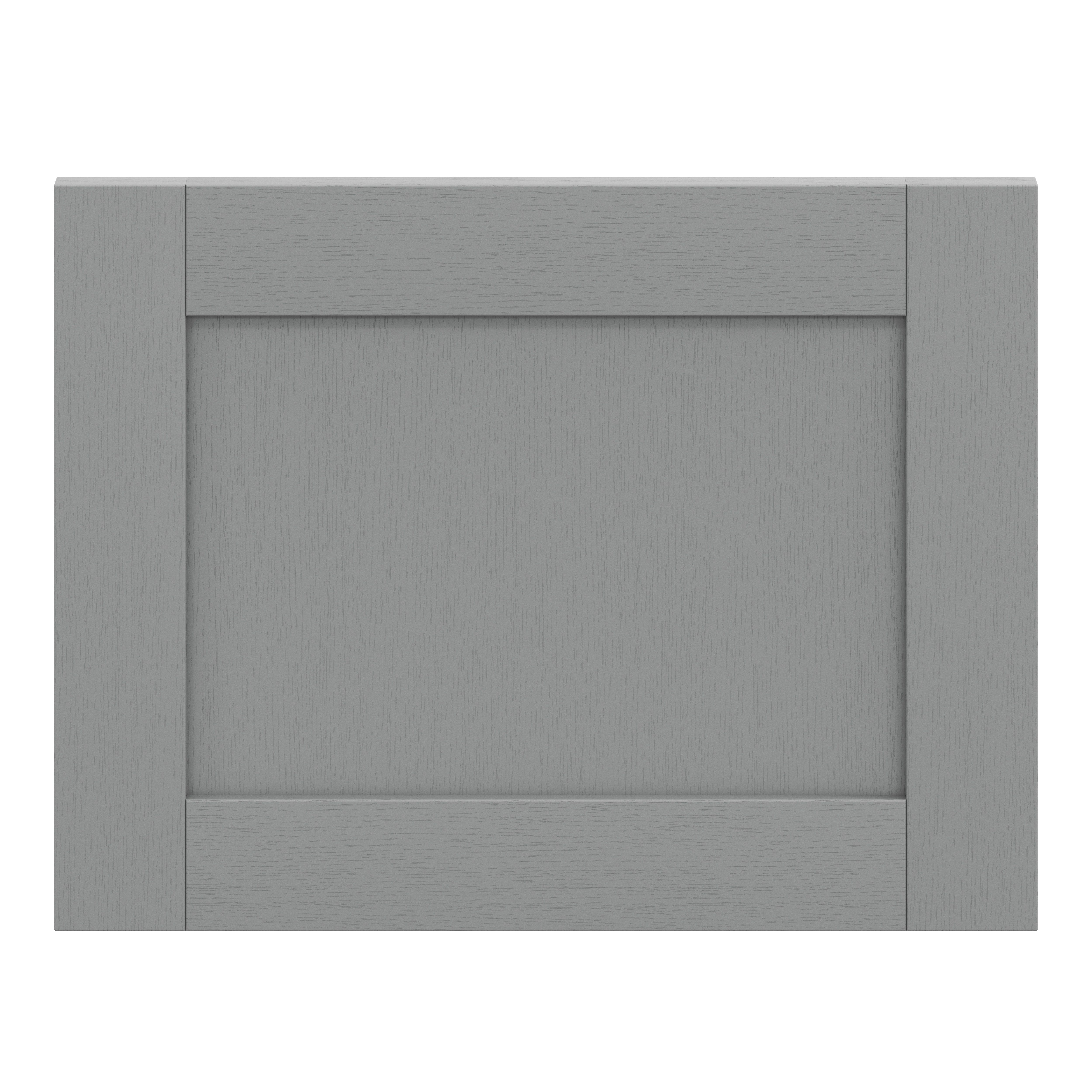 GoodHome Alpinia Matt Slate Grey Painted Wood Effect Shaker Appliance Cabinet door (W)600mm (H)453mm (T)18mm