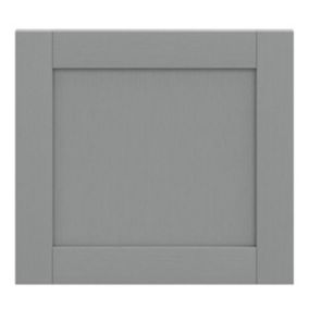 GoodHome Alpinia Matt Slate Grey Painted Wood Effect Shaker Appliance Cabinet door (W)600mm (H)543mm (T)18mm