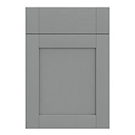 GoodHome Alpinia Matt Slate Grey Painted Wood Effect Shaker Drawerline door & drawer front, (W)500mm