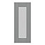 GoodHome Alpinia Matt Slate Grey Painted Wood Effect Shaker Glazed Cabinet door (W)300mm (H)715mm (T)18mm