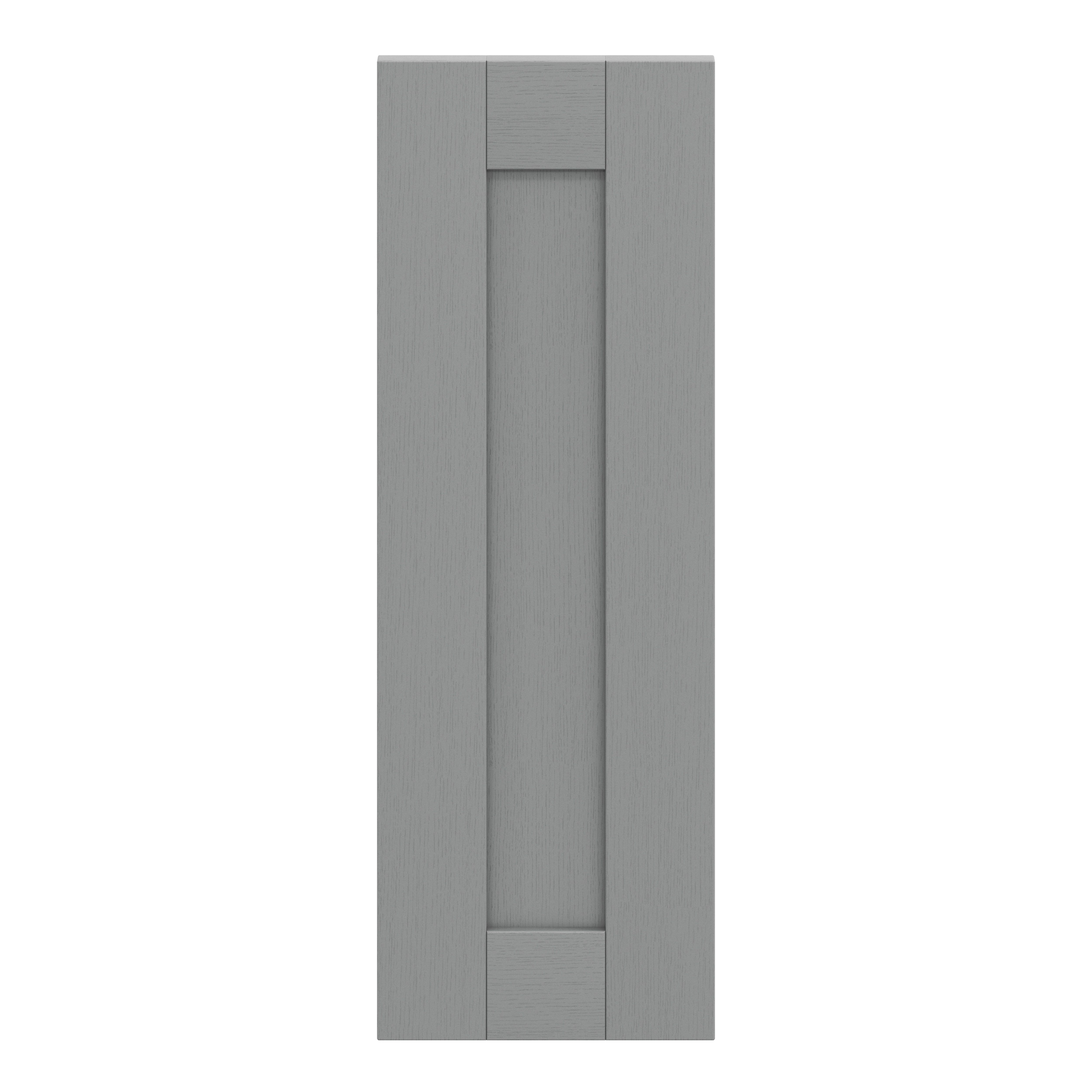 GoodHome Alpinia Matt Slate Grey Painted Wood Effect Shaker Highline Cabinet door (W)250mm (H)715mm (T)18mm