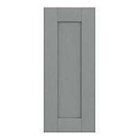 GoodHome Alpinia Matt Slate Grey Painted Wood Effect Shaker Highline Cabinet door (W)300mm (H)715mm (T)18mm