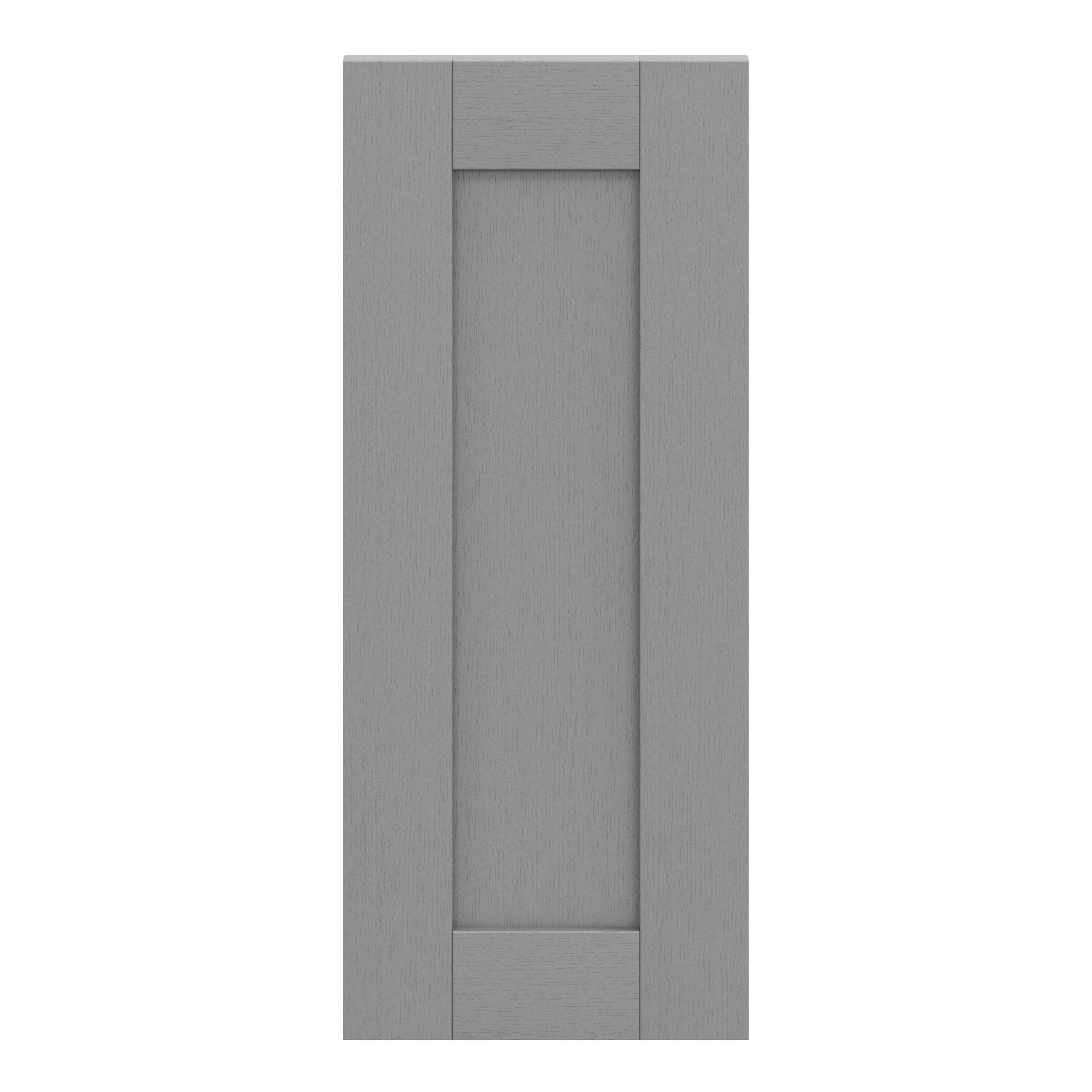 GoodHome Alpinia Matt Slate Grey Painted Wood Effect Shaker Highline Cabinet door (W)300mm (H)715mm (T)18mm