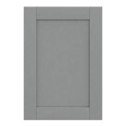 GoodHome Alpinia Matt Slate Grey Painted Wood Effect Shaker Highline Cabinet door (W)500mm (H)715mm (T)18mm