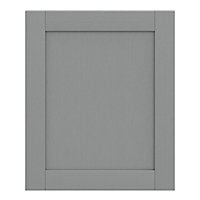 GoodHome Alpinia Matt Slate Grey Painted Wood Effect Shaker Highline Cabinet door (W)600mm (H)715mm (T)18mm