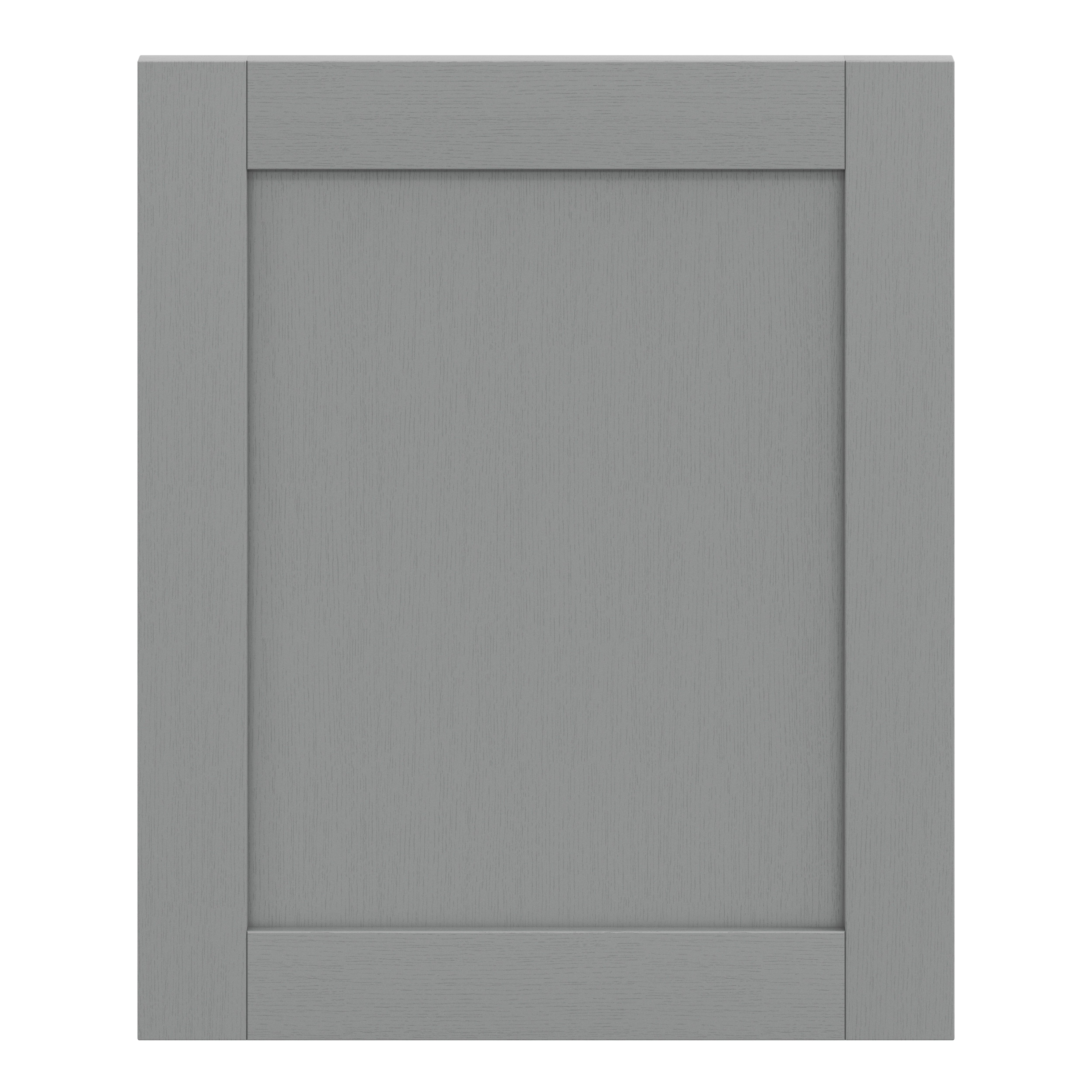 GoodHome Alpinia Matt Slate Grey Painted Wood Effect Shaker Highline Cabinet door (W)600mm (H)715mm (T)18mm