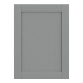 GoodHome Alpinia Matt Slate Grey Painted Wood Effect Shaker Matt slate grey wood effect Tall appliance Cabinet door (W)600mm (H)806mm (T)18mm