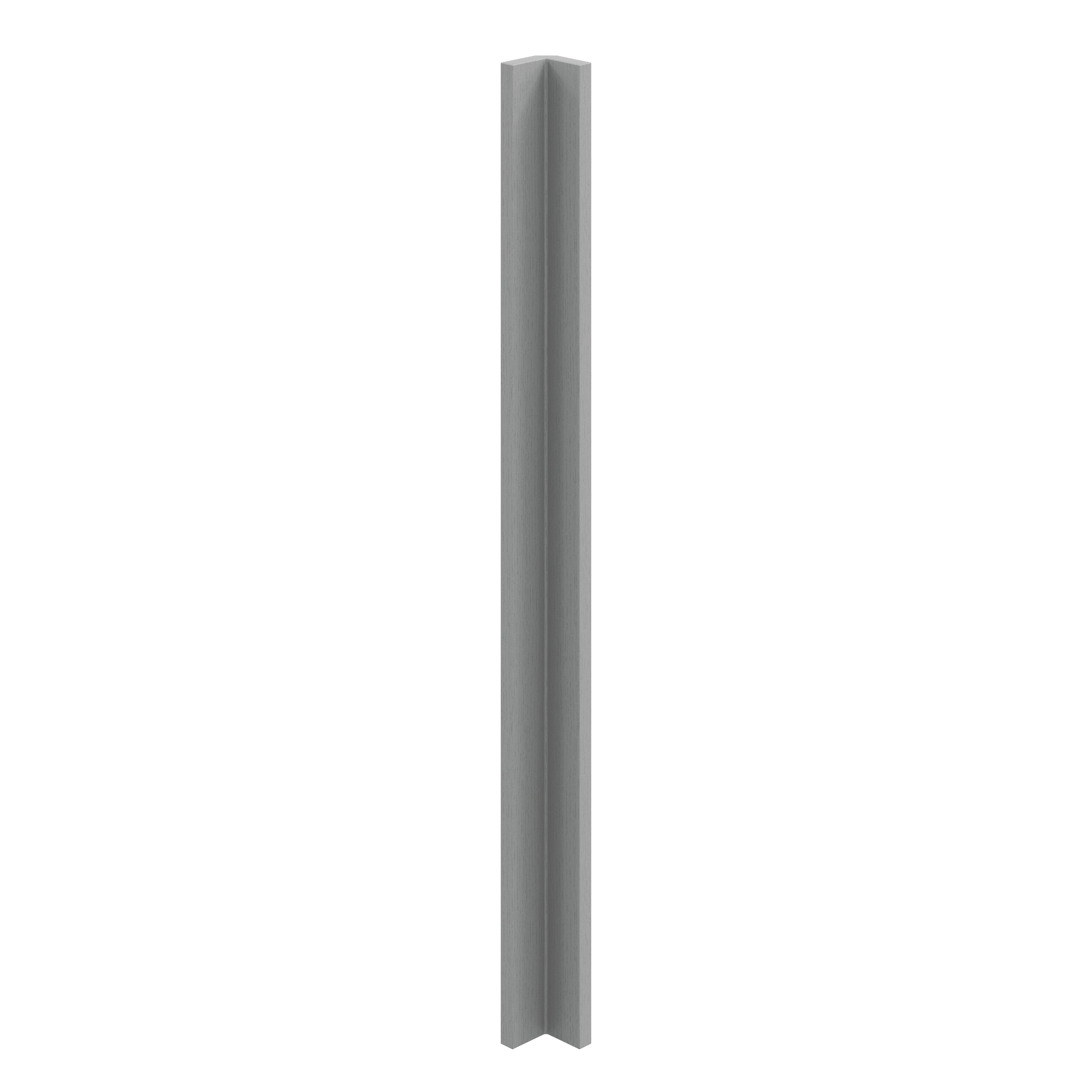 GoodHome Alpinia Matt Slate Grey Painted Wood Effect Shaker Matt slate grey wood effect Tall Wall corner post, (W)59mm