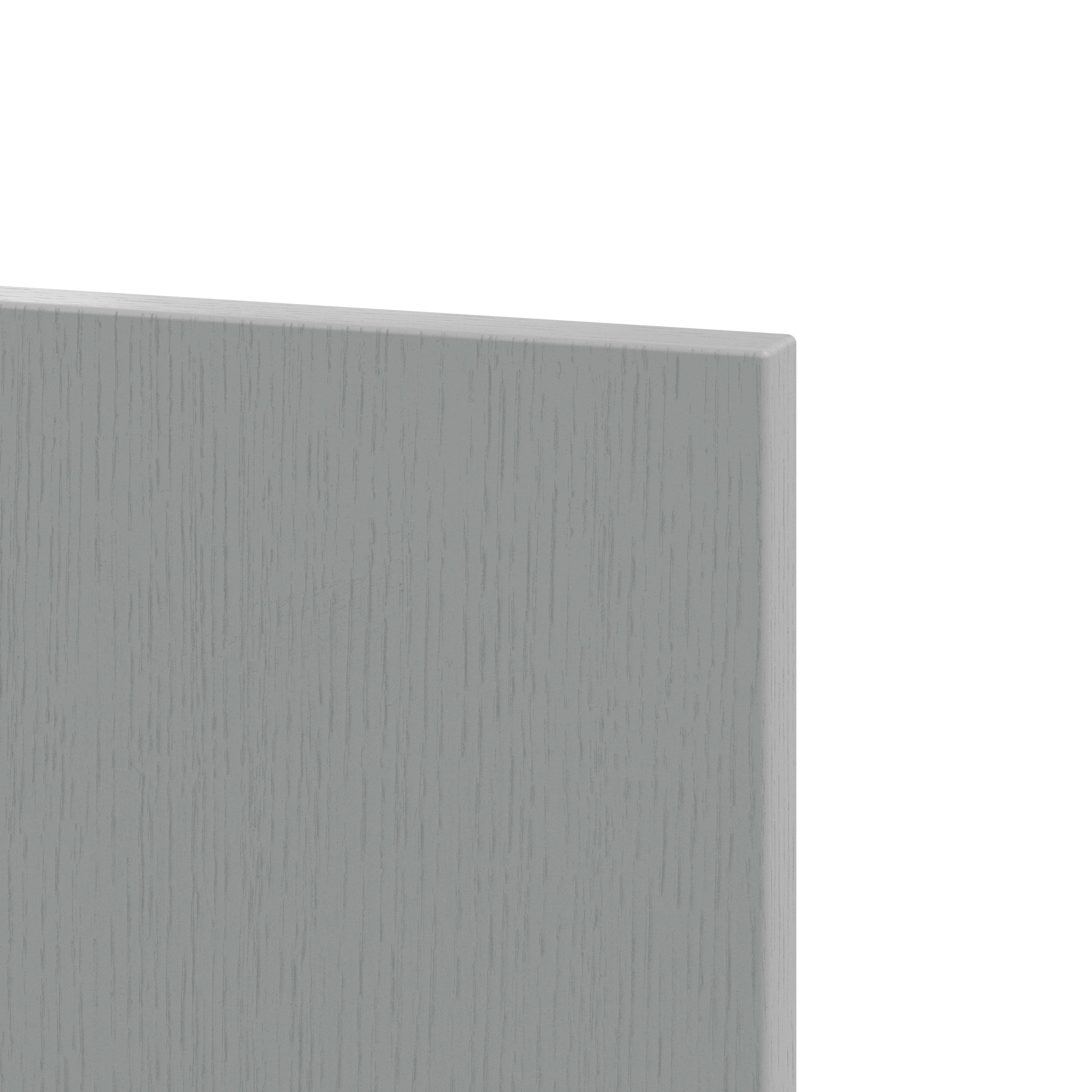 GoodHome Alpinia Matt Slate Grey Painted Wood Effect Shaker Standard Clad on end panel (H)900mm (W)610mm