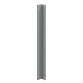 GoodHome Alpinia Matt Slate Grey Painted Wood Effect Shaker Standard Corner post, (W)59mm (H)715mm