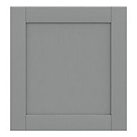 GoodHome Alpinia Matt Slate Grey Painted Wood Effect Shaker Tall appliance Cabinet door (W)600mm (H)633mm (T)18mm