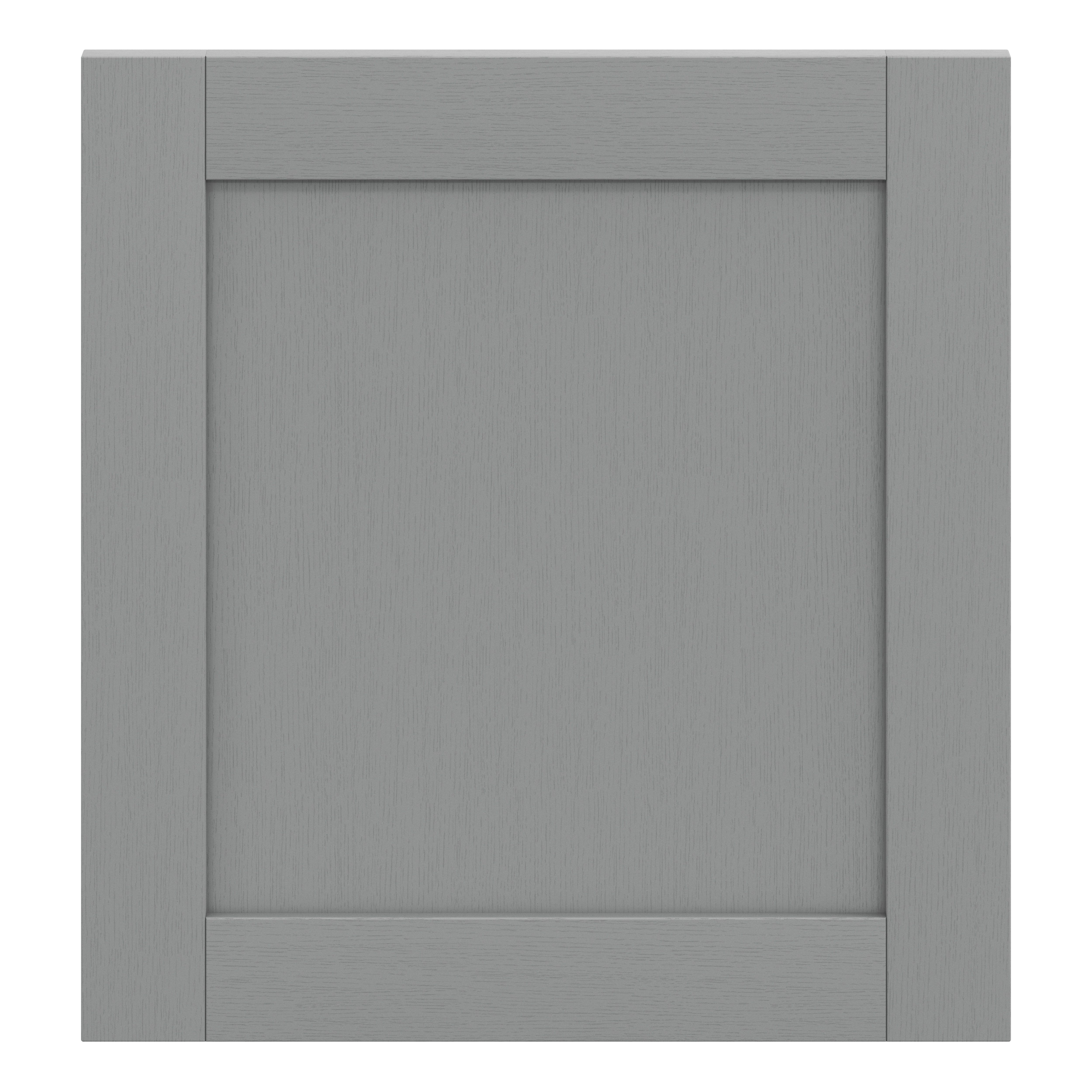 GoodHome Alpinia Matt Slate Grey Painted Wood Effect Shaker Tall appliance Cabinet door (W)600mm (H)633mm (T)18mm