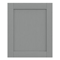 GoodHome Alpinia Matt Slate Grey Painted Wood Effect Shaker Tall appliance Cabinet door (W)600mm (H)723mm (T)18mm