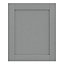 GoodHome Alpinia Matt Slate Grey Painted Wood Effect Shaker Tall appliance Cabinet door (W)600mm (H)723mm (T)18mm