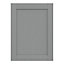 GoodHome Alpinia Matt Slate Grey Painted Wood Effect Shaker Tall appliance Cabinet door (W)600mm (H)806mm (T)18mm