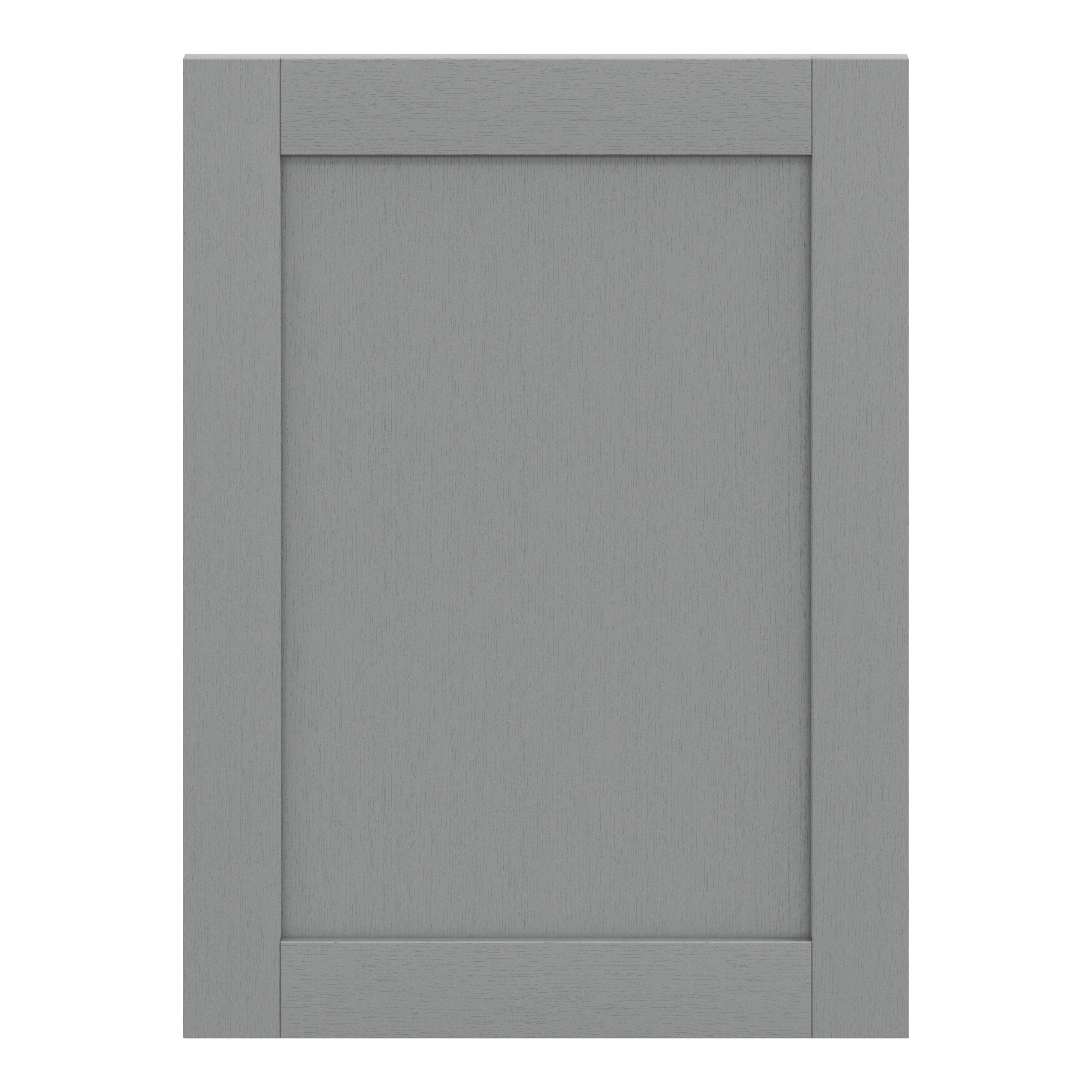 GoodHome Alpinia Matt Slate Grey Painted Wood Effect Shaker Tall appliance Cabinet door (W)600mm (H)806mm (T)18mm