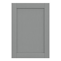 GoodHome Alpinia Matt Slate Grey Painted Wood Effect Shaker Tall appliance Cabinet door (W)600mm (H)867mm (T)18mm