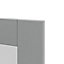 GoodHome Alpinia Matt Slate Grey Painted Wood Effect Shaker Tall glazed Cabinet door (W)300mm (H)895mm (T)18mm