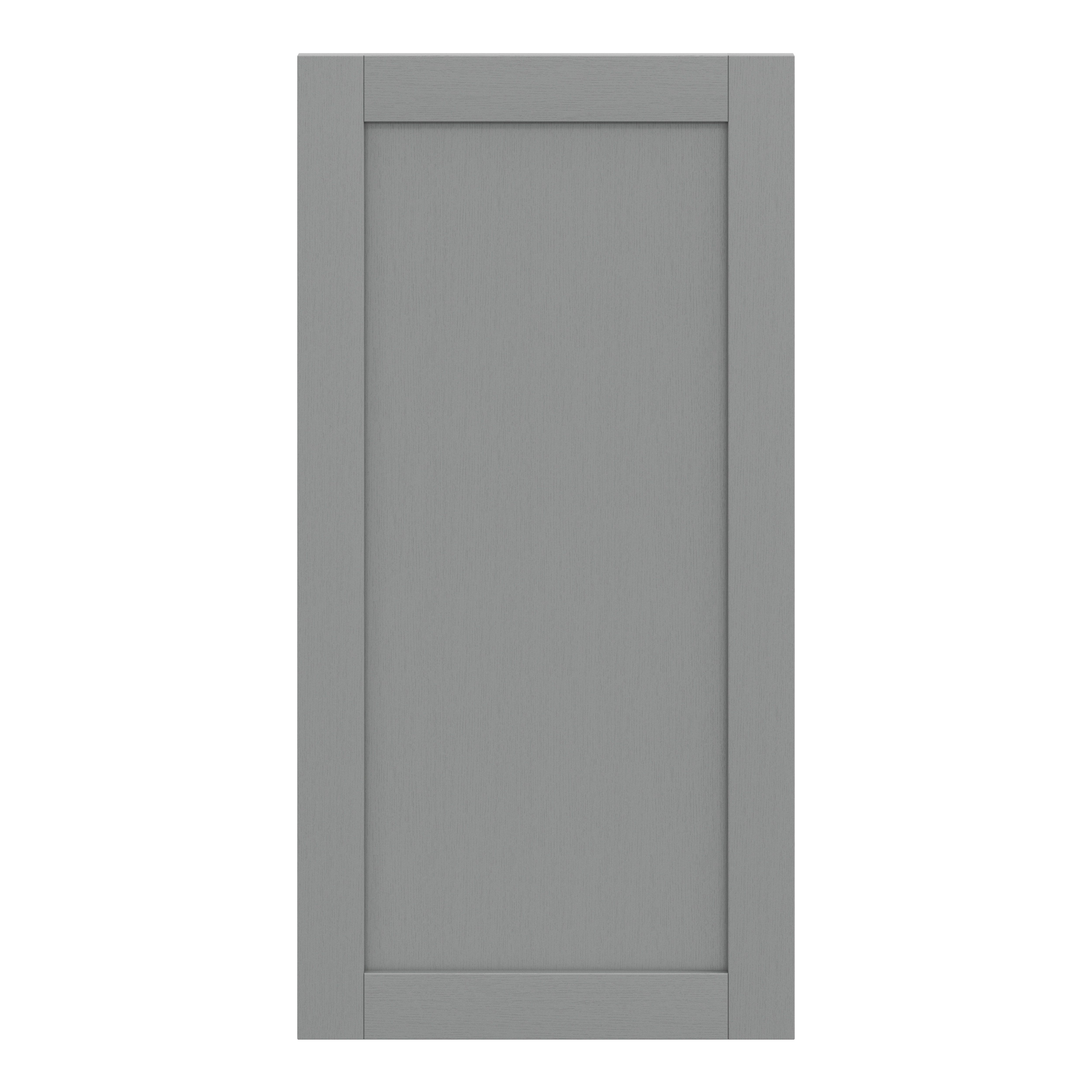 GoodHome Alpinia Matt Slate Grey Painted Wood Effect Shaker Tall larder Cabinet door (W)600mm (H)1181mm (T)18mm