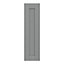GoodHome Alpinia Matt Slate Grey Painted Wood Effect Shaker Tall wall Cabinet door (W)250mm (H)895mm (T)18mm