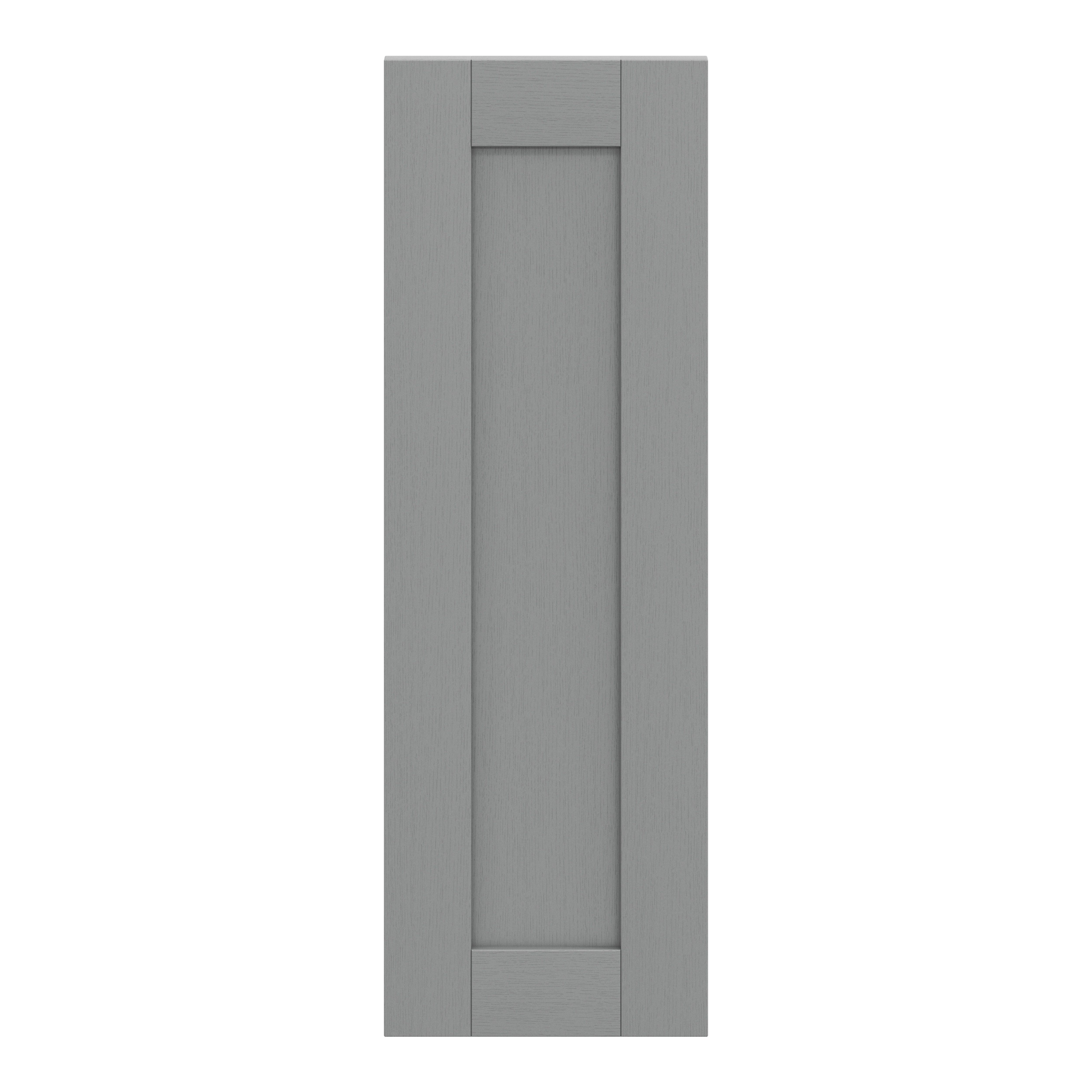 GoodHome Alpinia Matt Slate Grey Painted Wood Effect Shaker Tall wall Cabinet door (W)300mm (H)895mm (T)18mm