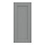GoodHome Alpinia Matt Slate Grey Painted Wood Effect Shaker Tall wall Cabinet door (W)400mm (H)895mm (T)18mm