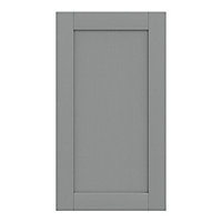 GoodHome Alpinia Matt Slate Grey Painted Wood Effect Shaker Tall wall Cabinet door (W)500mm (H)895mm (T)18mm