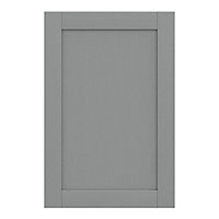 GoodHome Alpinia Matt Slate Grey Painted Wood Effect Shaker Tall wall Cabinet door (W)600mm (H)895mm (T)18mm