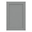 GoodHome Alpinia Matt Slate Grey Painted Wood Effect Shaker Tall wall Cabinet door (W)600mm (H)895mm (T)18mm