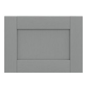 GoodHome Alpinia Matt slate grey wood effect Drawer front, bridging door & bi fold door, (W)500mm (H)356mm (T)18mm