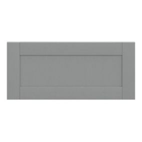 GoodHome Alpinia Matt slate grey wood effect Drawer front, bridging door & bi fold door, (W)800mm (H)356mm (T)18mm