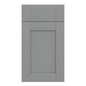 GoodHome Alpinia Matt slate grey wood effect Drawerline door & drawer front, (W)400mm (H)715mm (T)18mm