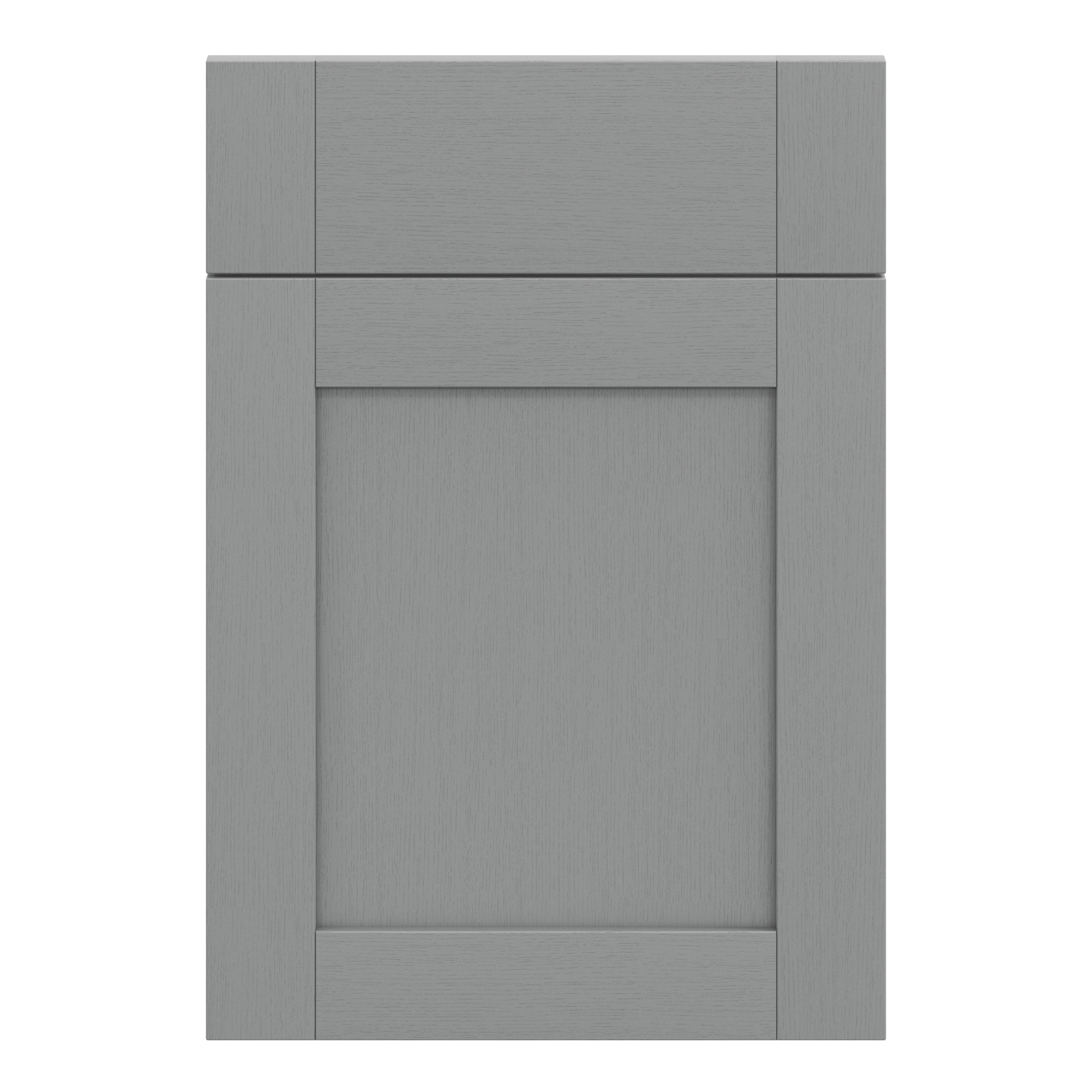 GoodHome Alpinia Matt slate grey wood effect Drawerline door & drawer front, (W)500mm (H)715mm (T)18mm