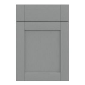 GoodHome Alpinia Matt slate grey wood effect Drawerline door & drawer front, (W)500mm (H)715mm (T)18mm