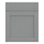 GoodHome Alpinia Matt slate grey wood effect Drawerline door & drawer front, (W)600mm (H)715mm (T)18mm