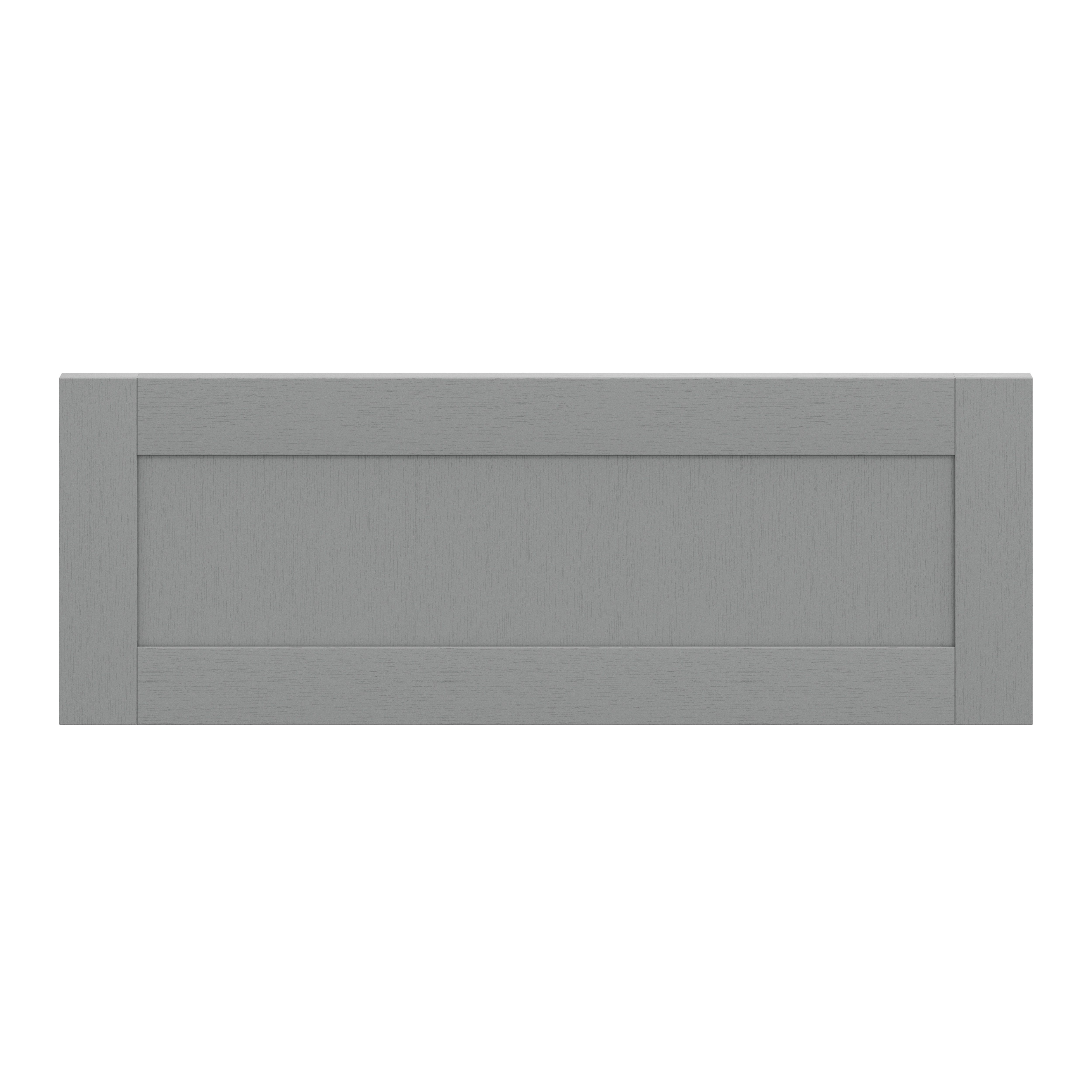 GoodHome Alpinia Matt slate grey wood effect Shaker 2 drawer front, bridging door & bi-fold door 1000mm