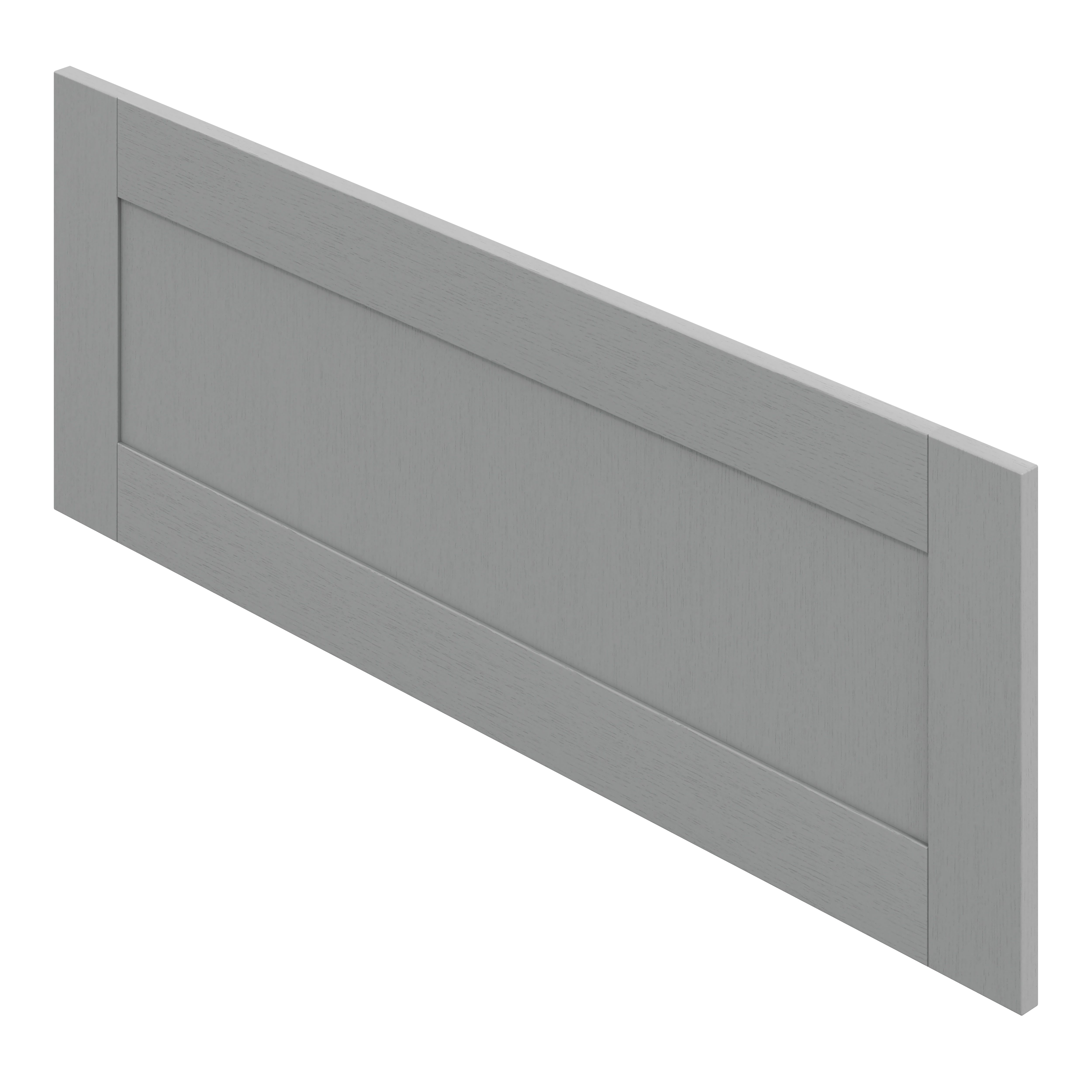 GoodHome Alpinia Matt slate grey wood effect Shaker 2 drawer front, bridging door & bi-fold door 1000mm