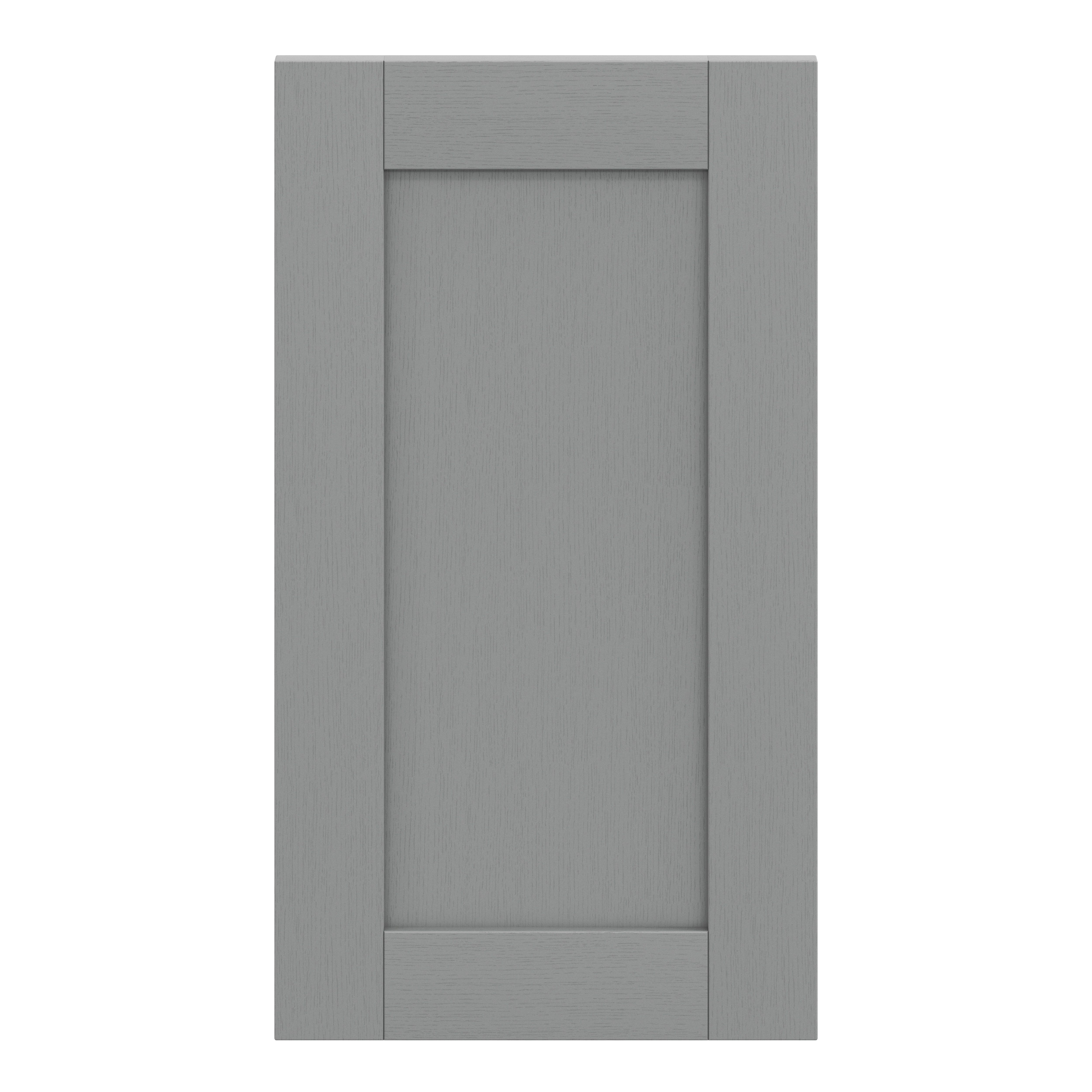 GoodHome Alpinia Matt slate grey wood effect Shaker Highline Cabinet door (W)400mm (H)715mm (T)18mm