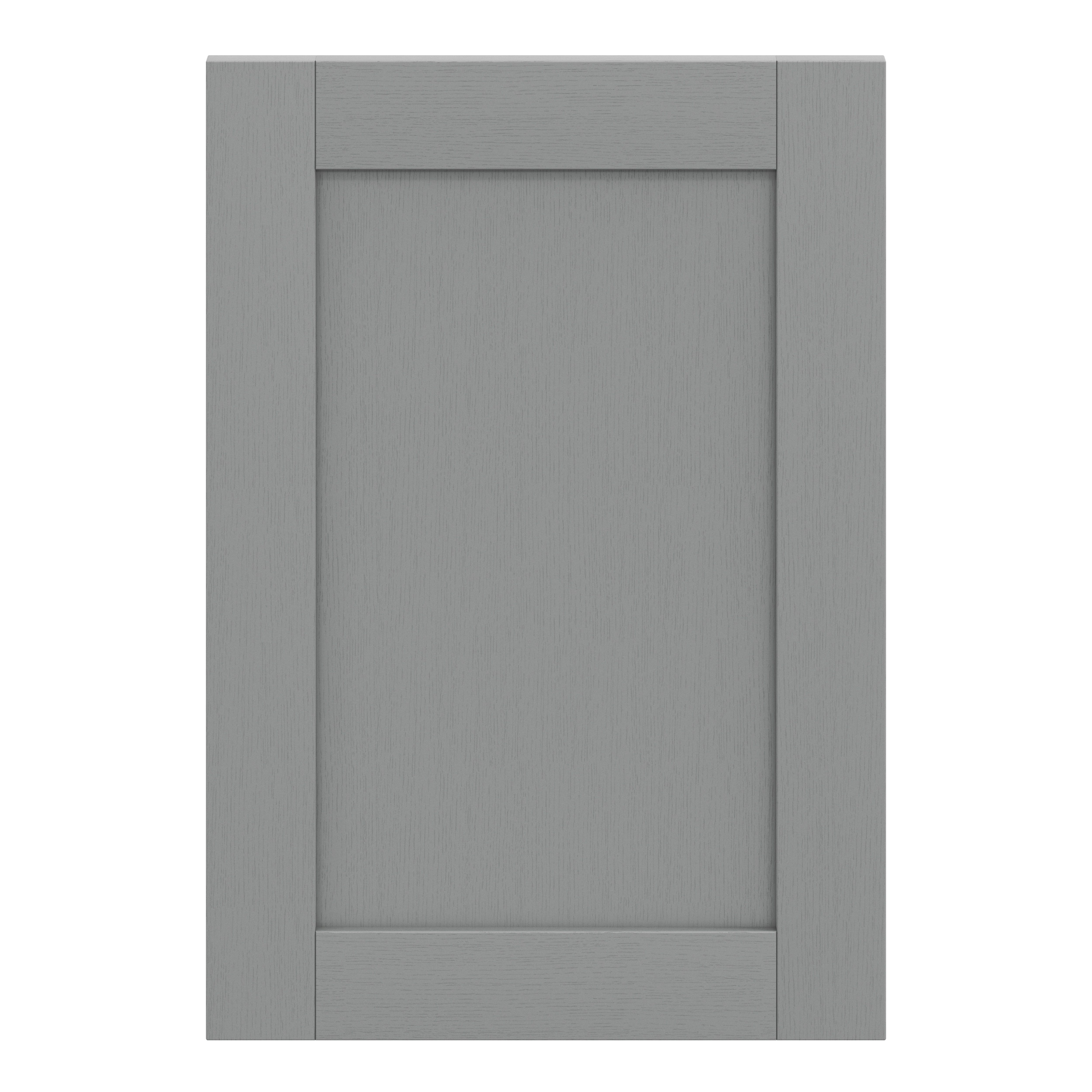 GoodHome Alpinia Matt slate grey wood effect Shaker Highline Cabinet door (W)500mm (H)715mm (T)18mm