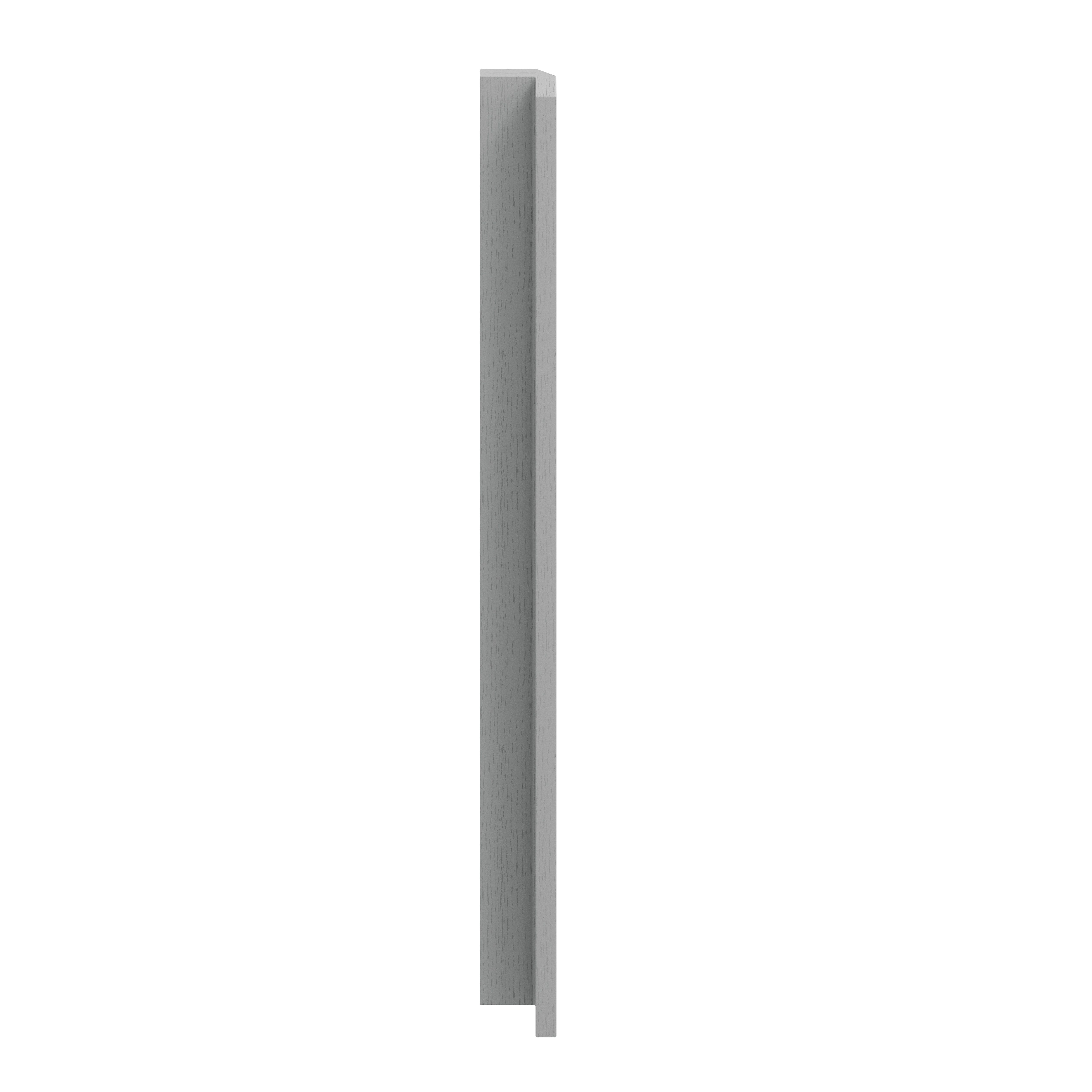 GoodHome Alpinia Matt slate grey wood effect Standard Corner post, (W)59mm