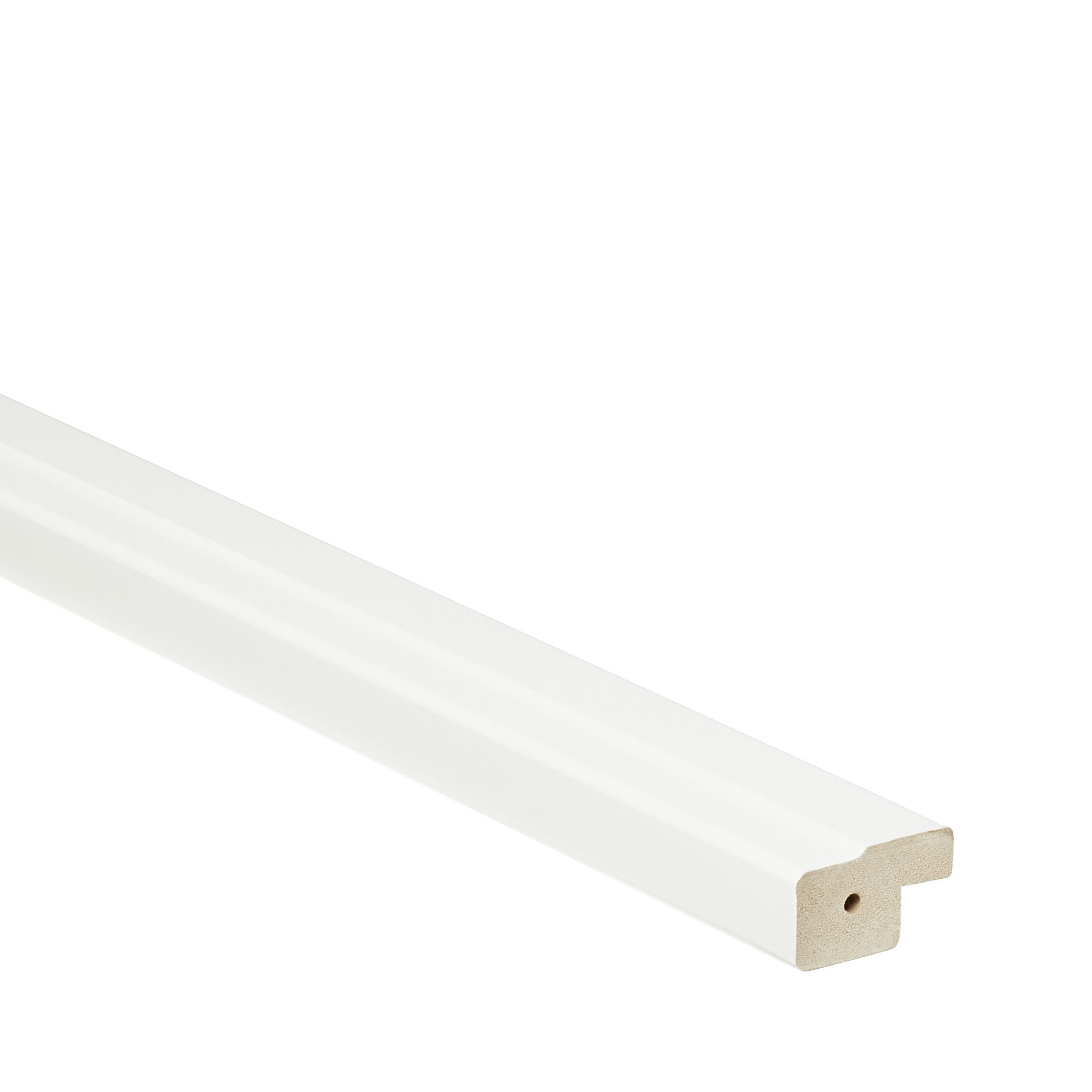 GoodHome Alpinia Matt White Cornice & pelmet, (L)2400mm (H)35mm