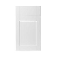 GoodHome Alpinia Matt white Door & drawer, (W)400mm (H)715mm (T)18mm