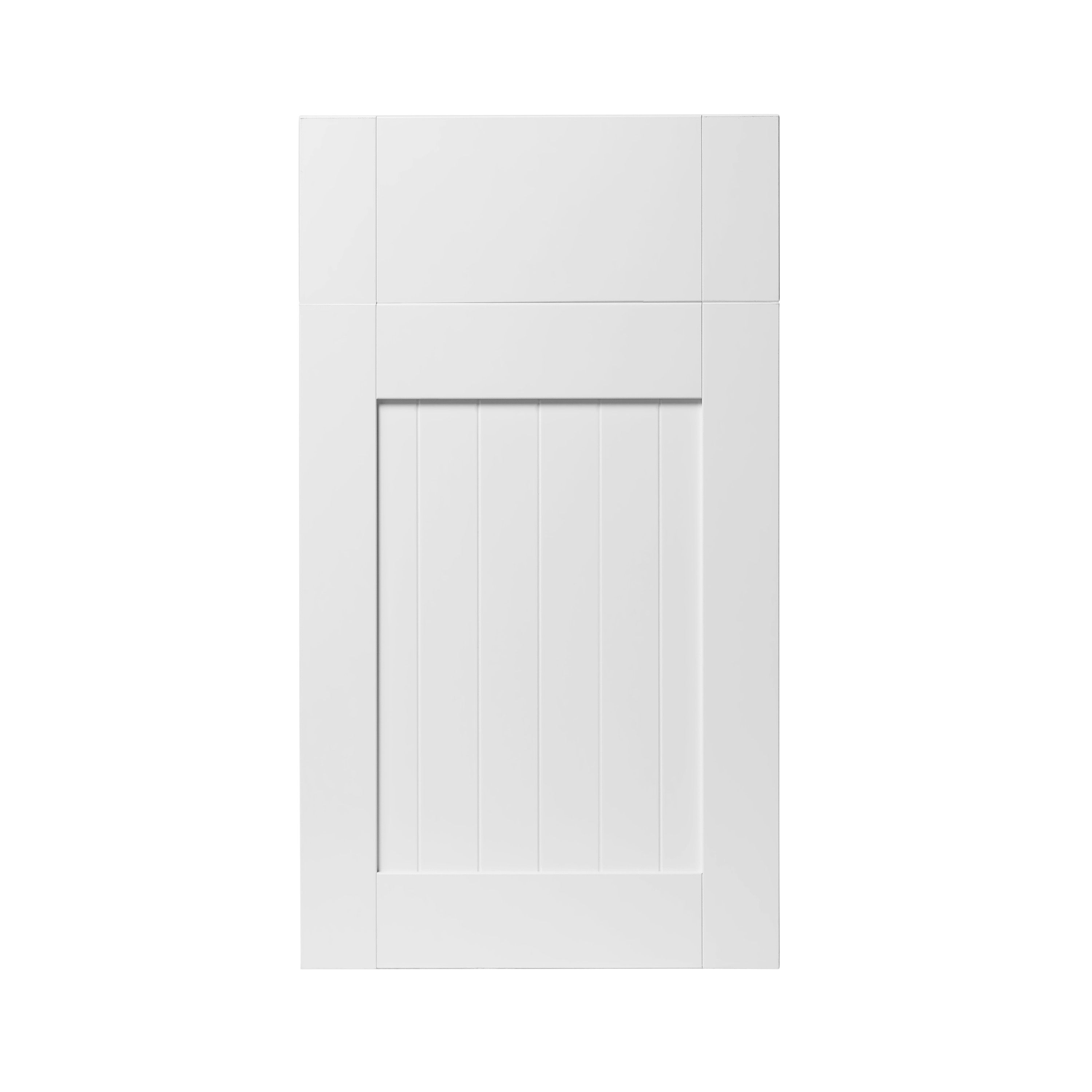 GoodHome Alpinia Matt white Door & drawer, (W)400mm (H)715mm (T)18mm