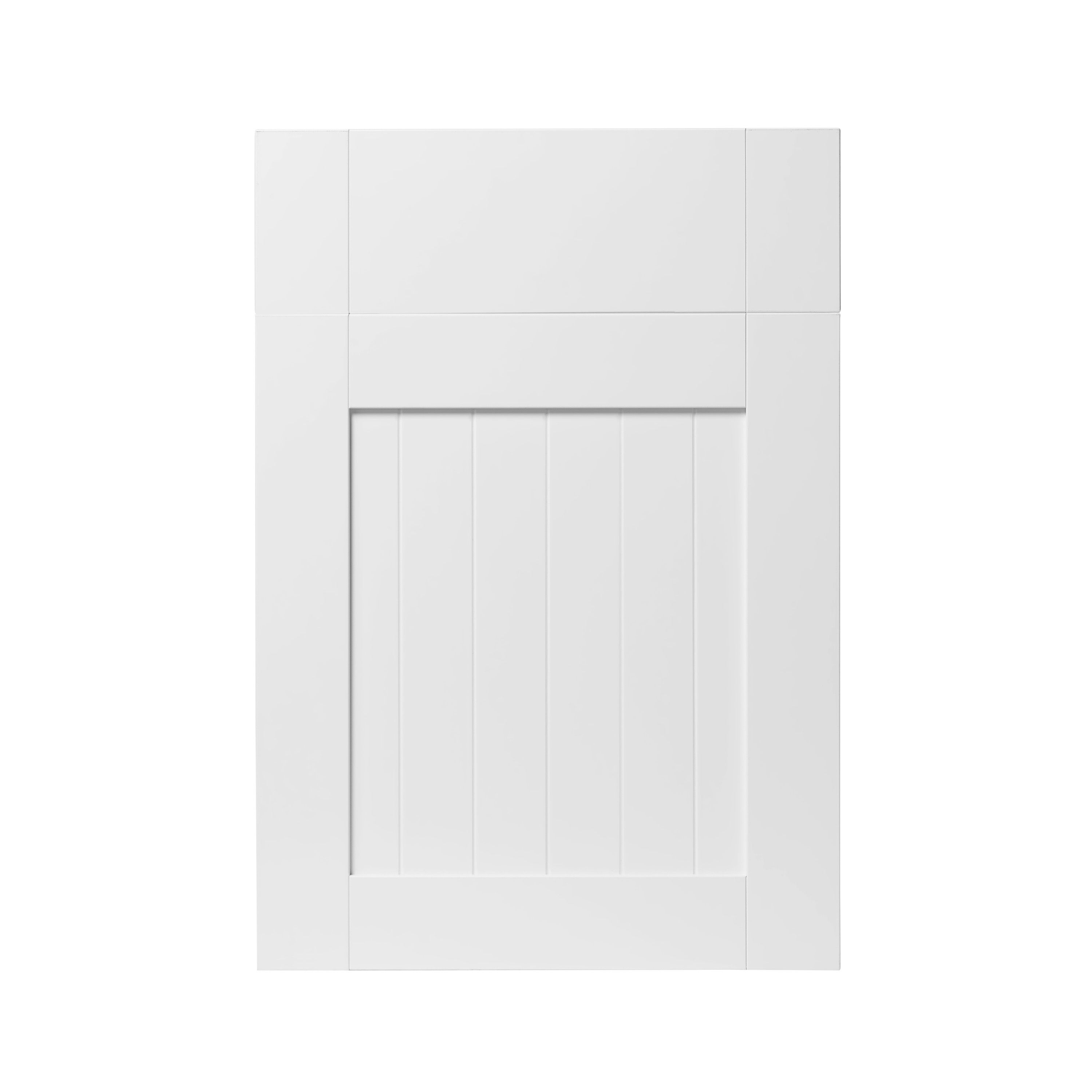 GoodHome Alpinia Matt white Door & drawer, (W)500mm (H)715mm (T)18mm