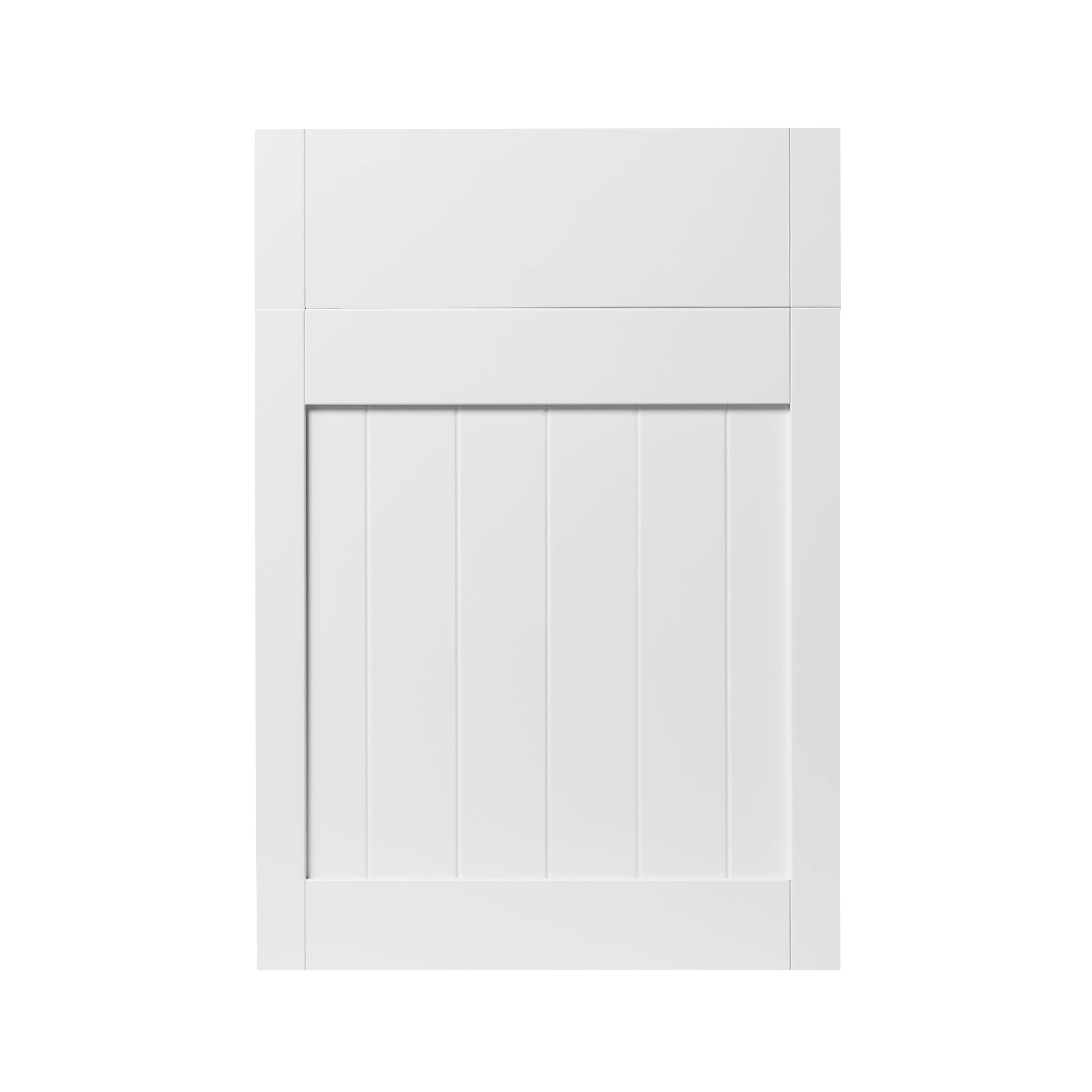 GoodHome Alpinia Matt white Door & drawer, (W)600mm (H)715mm (T)18mm