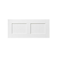 GoodHome Alpinia Matt white Drawer front, bridging door & bi fold door, (W)800mm (H)356mm (T)18mm