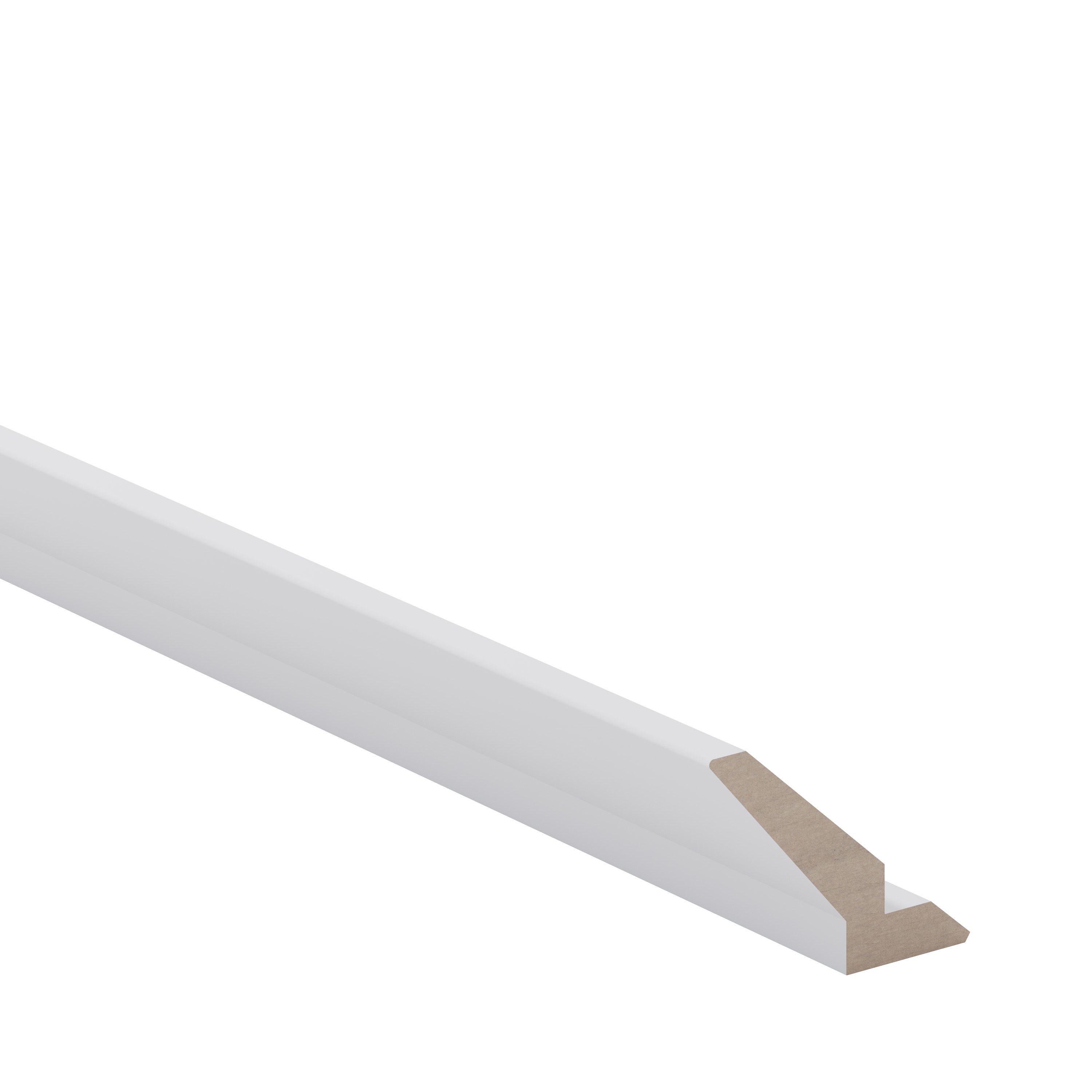 GoodHome Alpinia Matt White Pelmet, (L)2400mm (H)75mm | DIY At B&Q