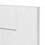 GoodHome Alpinia Matt white tongue & groove shaker 50:50 Larder Cabinet door (W)600mm (H)1001mm (T)18mm