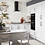 GoodHome Alpinia Matt white tongue & groove shaker Appliance Cabinet door (W)600mm (H)453mm (T)18mm